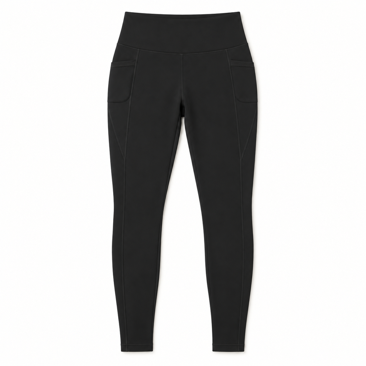 Legging imperméable noir à plat — deux poches
