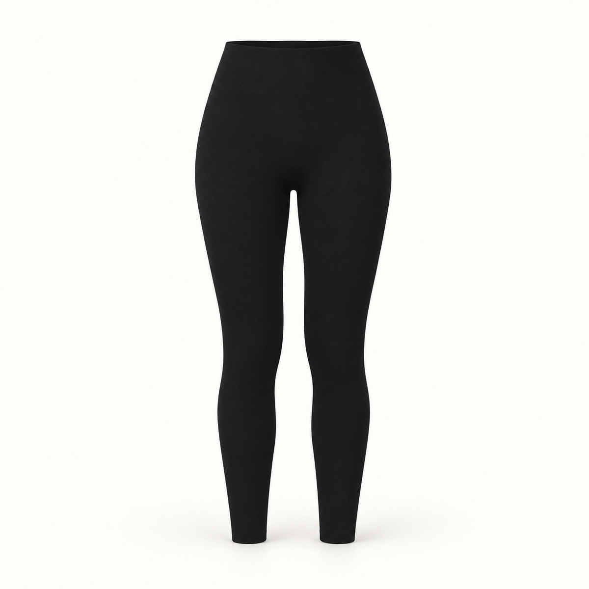 Legging randonnée hiver femme noir — packshot face