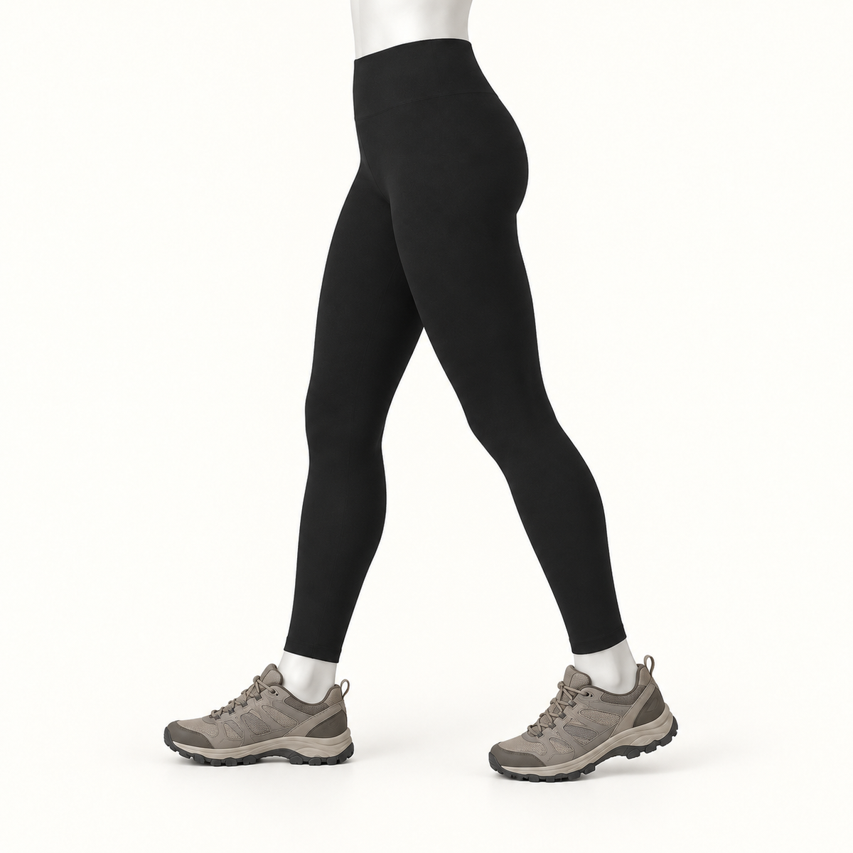 Legging randonnée hiver femme noir — profil marché