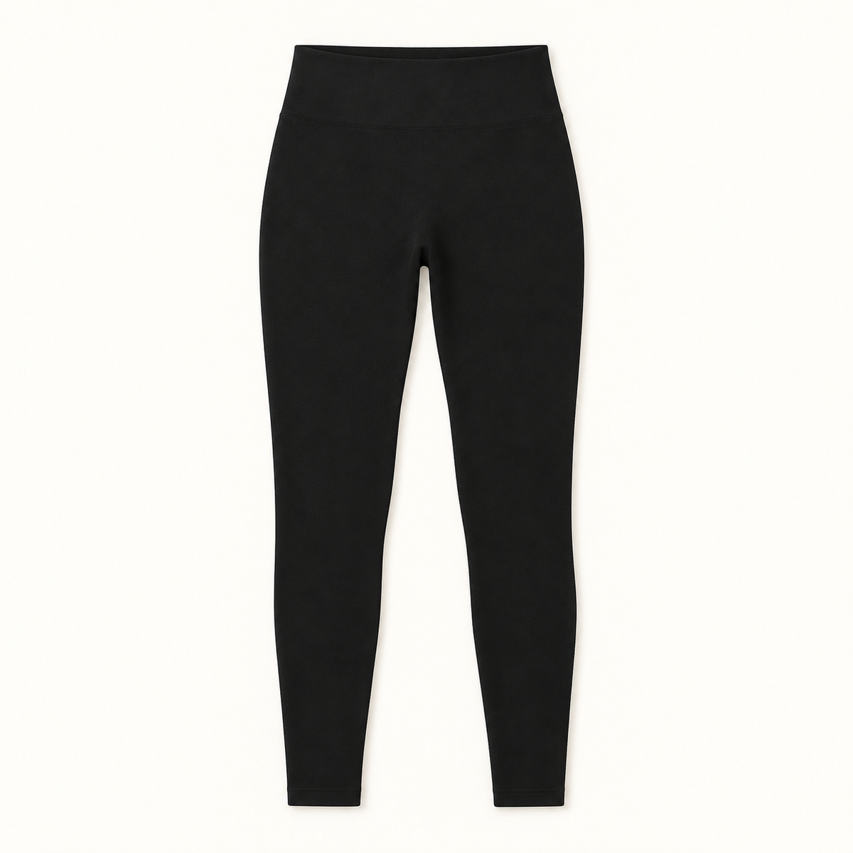 Legging randonnée hiver femme noir à plat