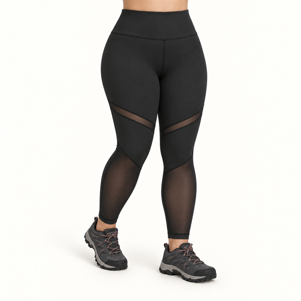 Legging randonnée XXL noir — trois quarts