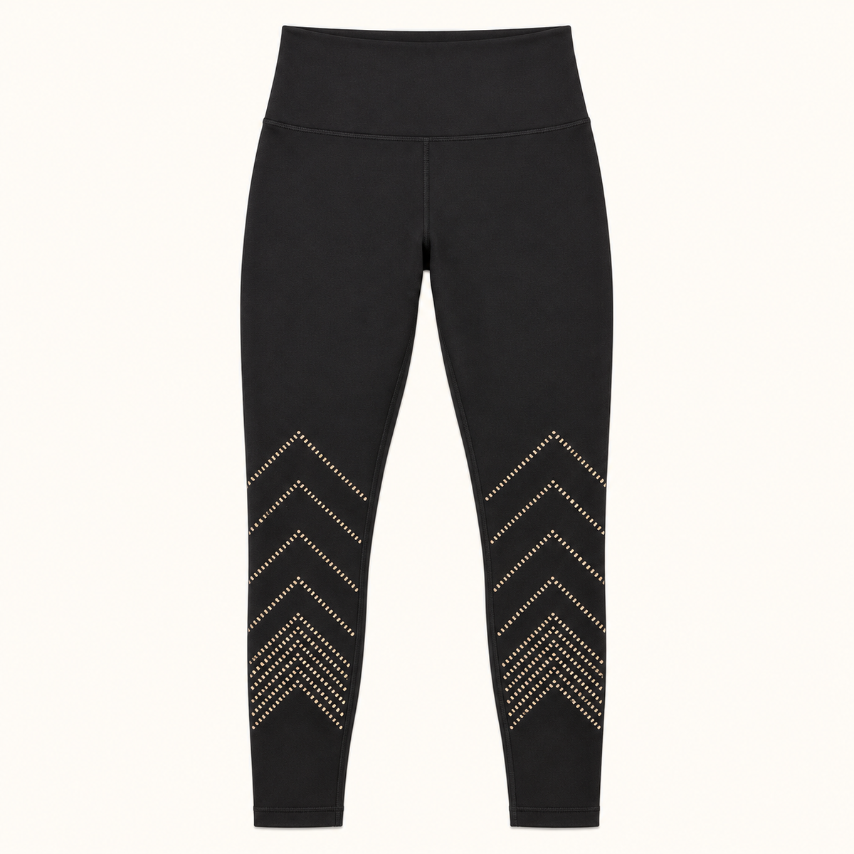 Leggings 7/8 femme noirs – packshot face