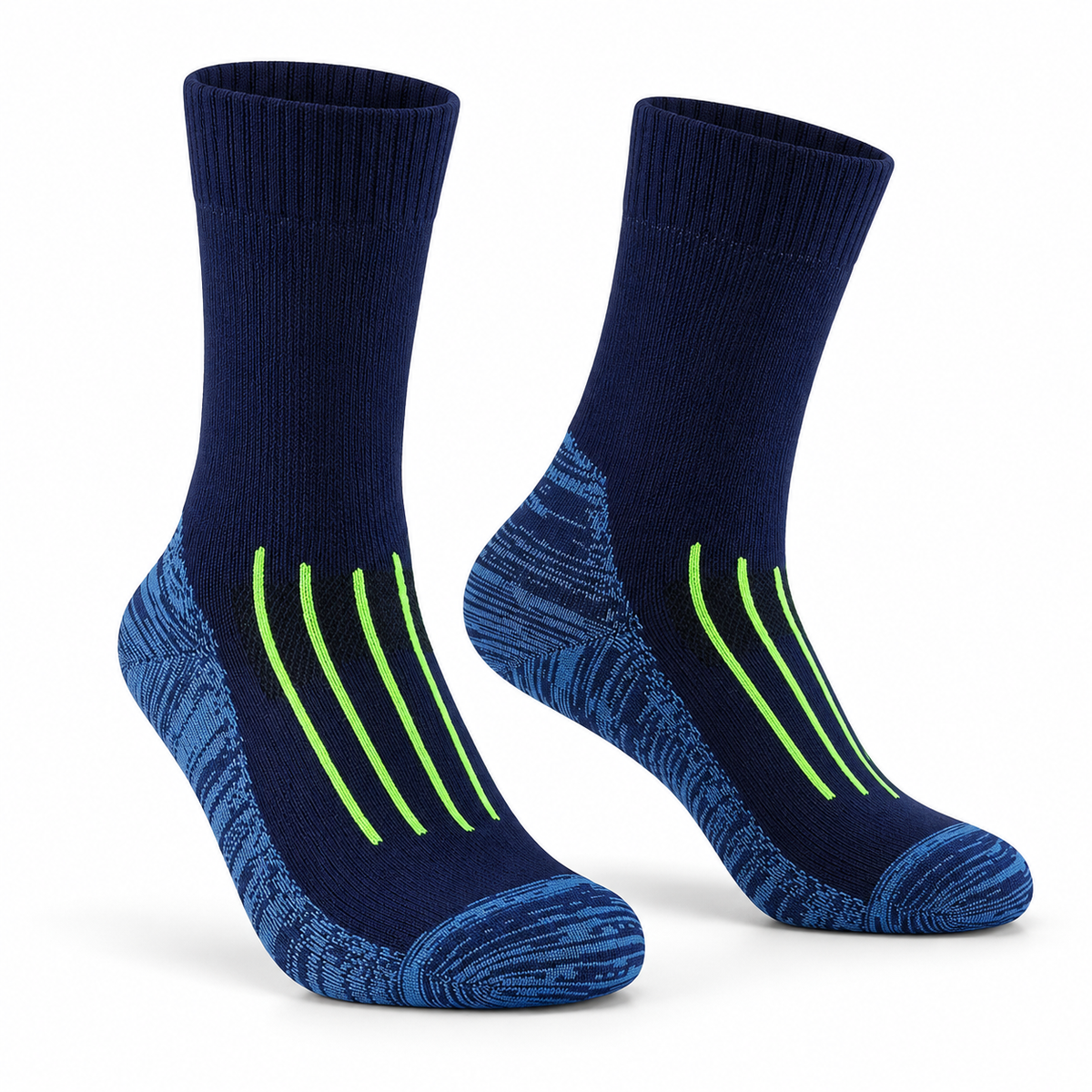 Paire de chaussettes de randonnée homme bleu marine