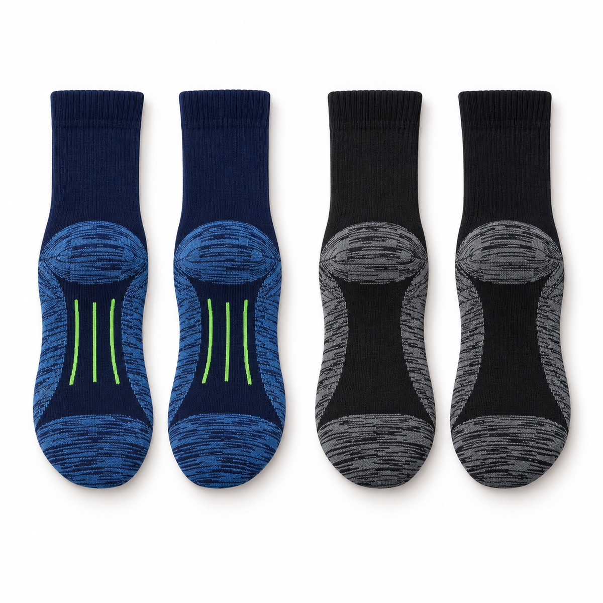 Zones sous le pied des chaussettes de randonnée homme