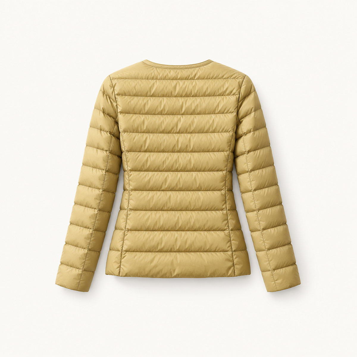 Micro doudoune randonnée femme – vue arrière beige
