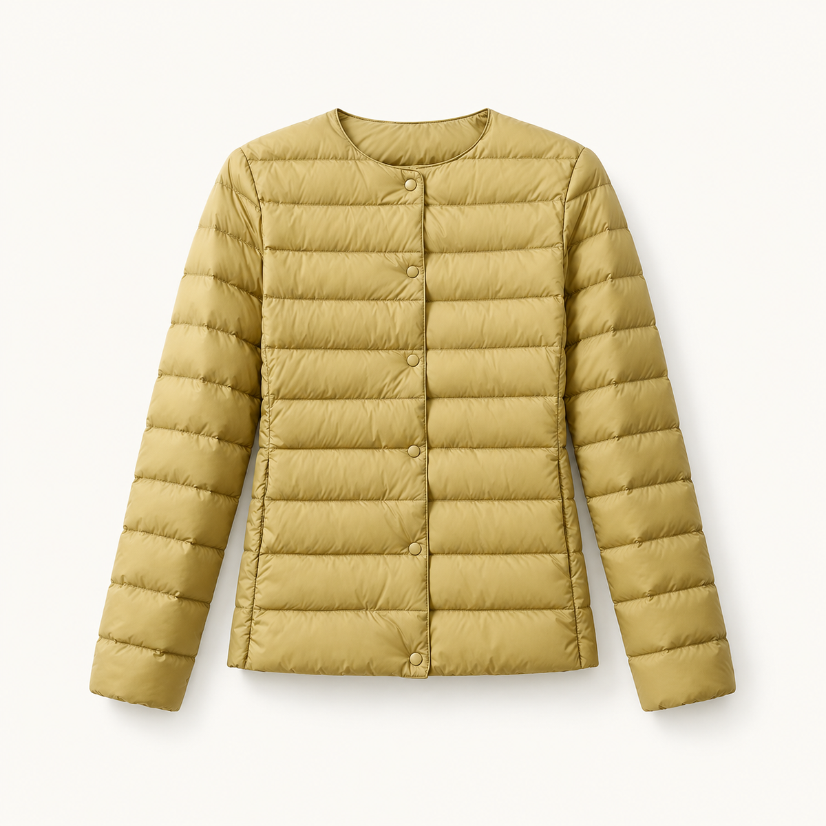 Micro doudoune randonnée femme – packshot beige