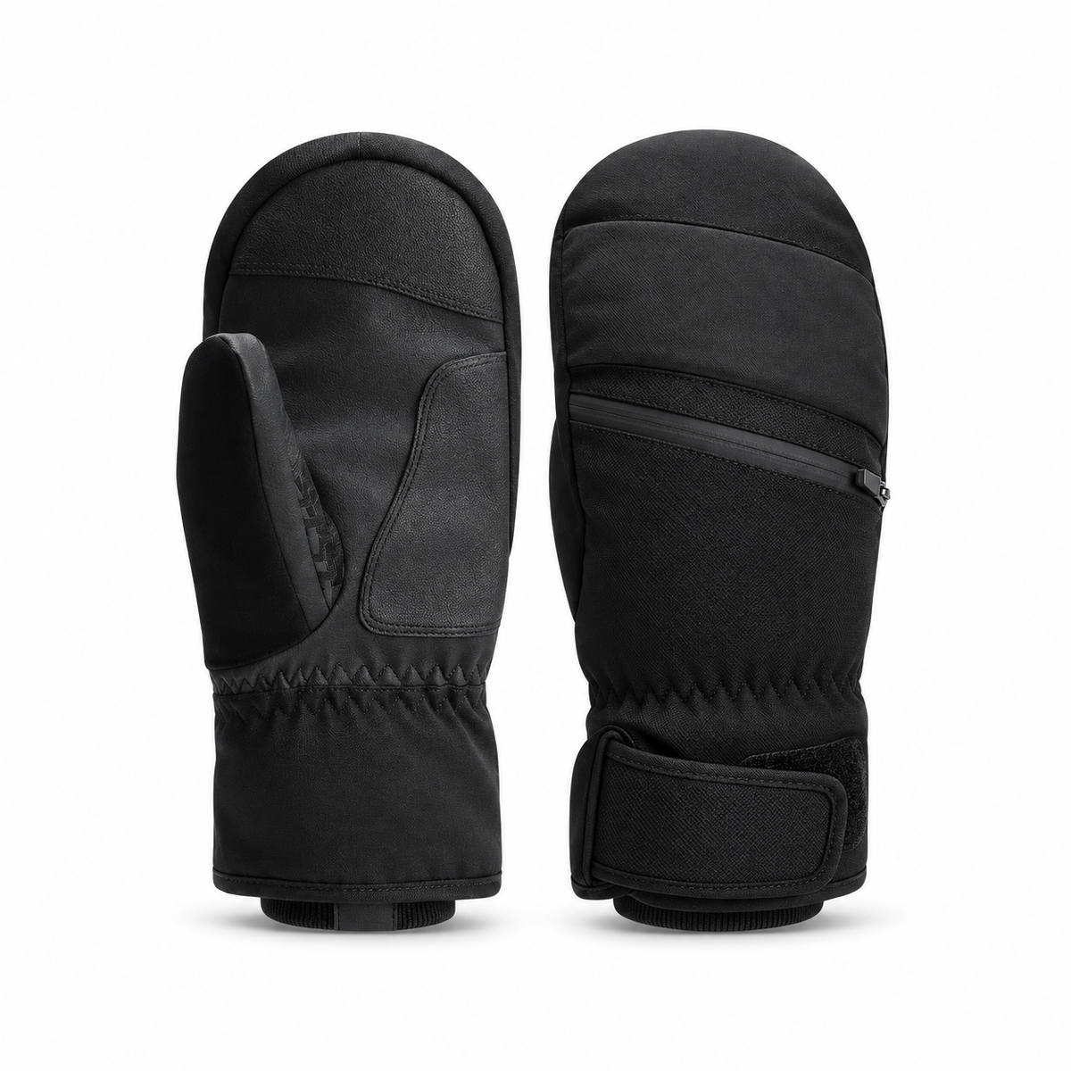 Moufles de ski noires – paire complète