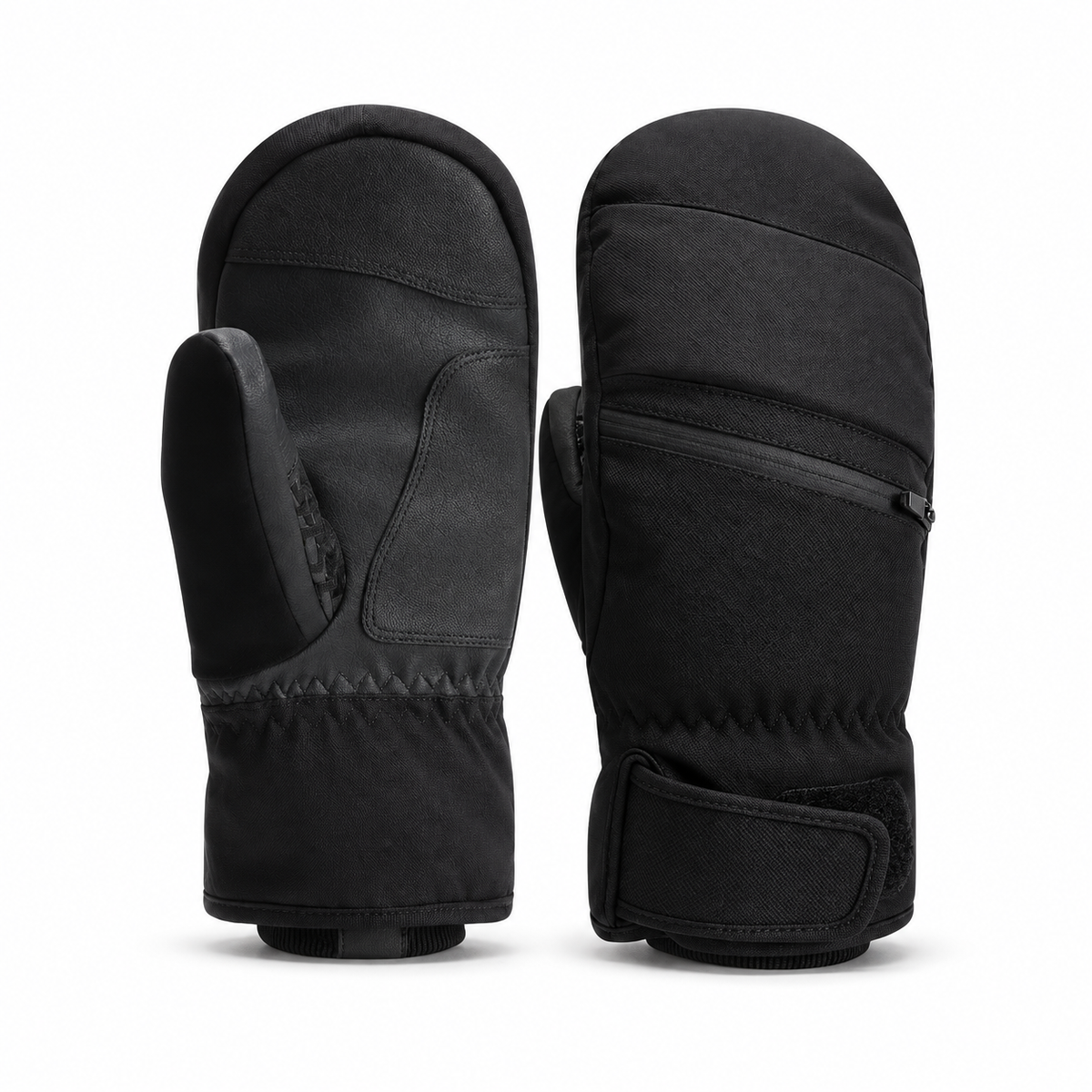 Moufles de ski noires – vue de profil