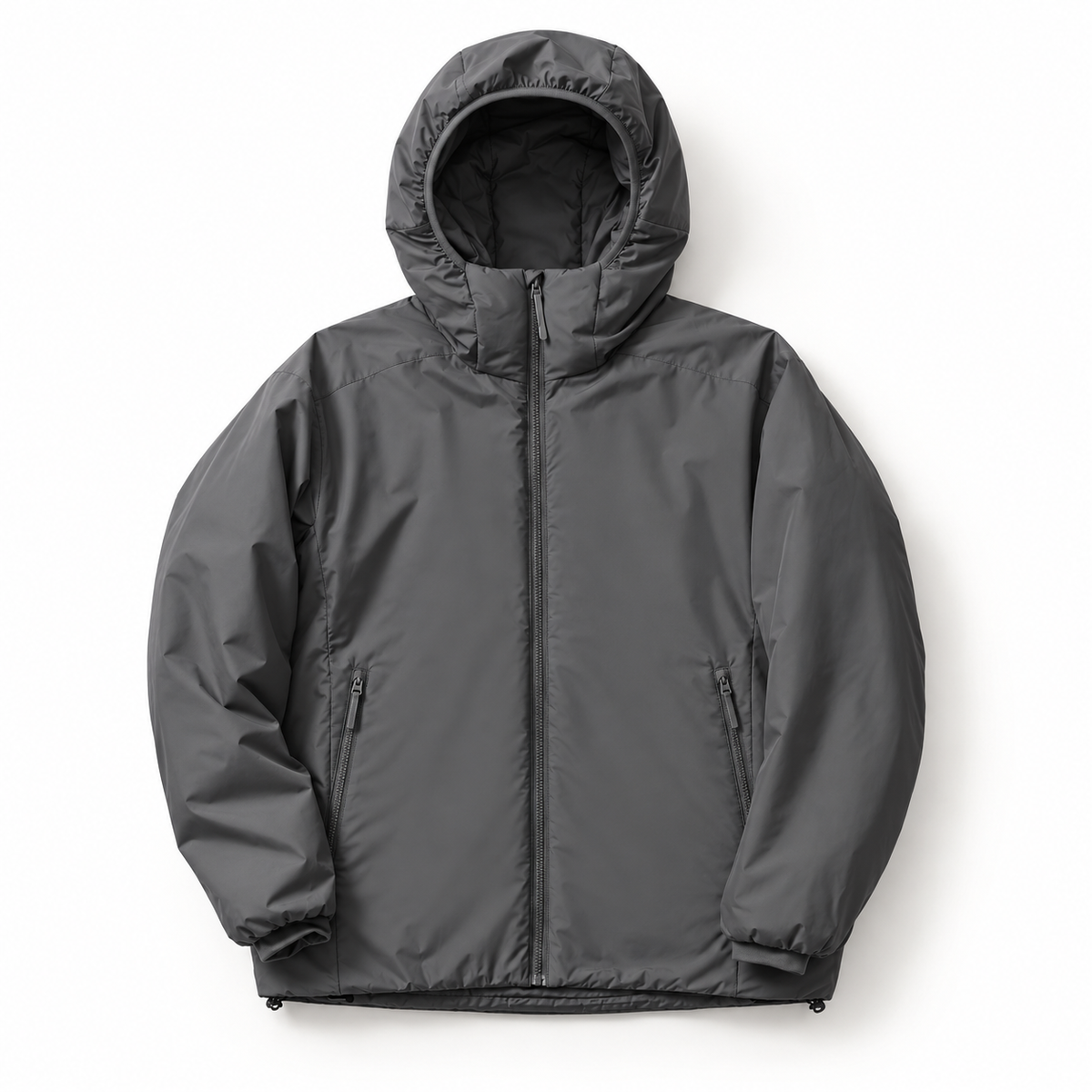 Veste imperméable randonnée homme gris foncé – vue de face