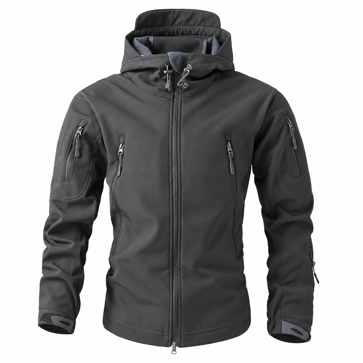 Veste hiver imperméable de randonnée gris anthracite – vue de face