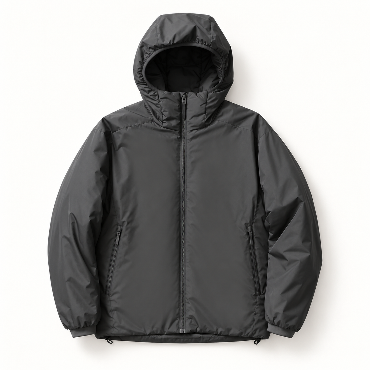 Veste imperméable randonnée homme gris moyen – vue de face