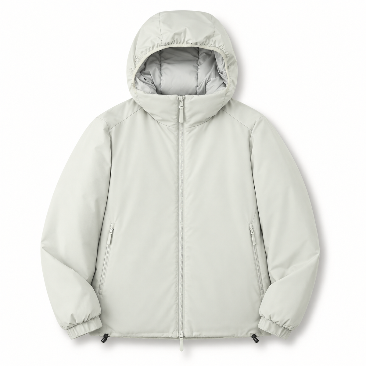 Veste imperméable randonnée homme gris clair – vue de face