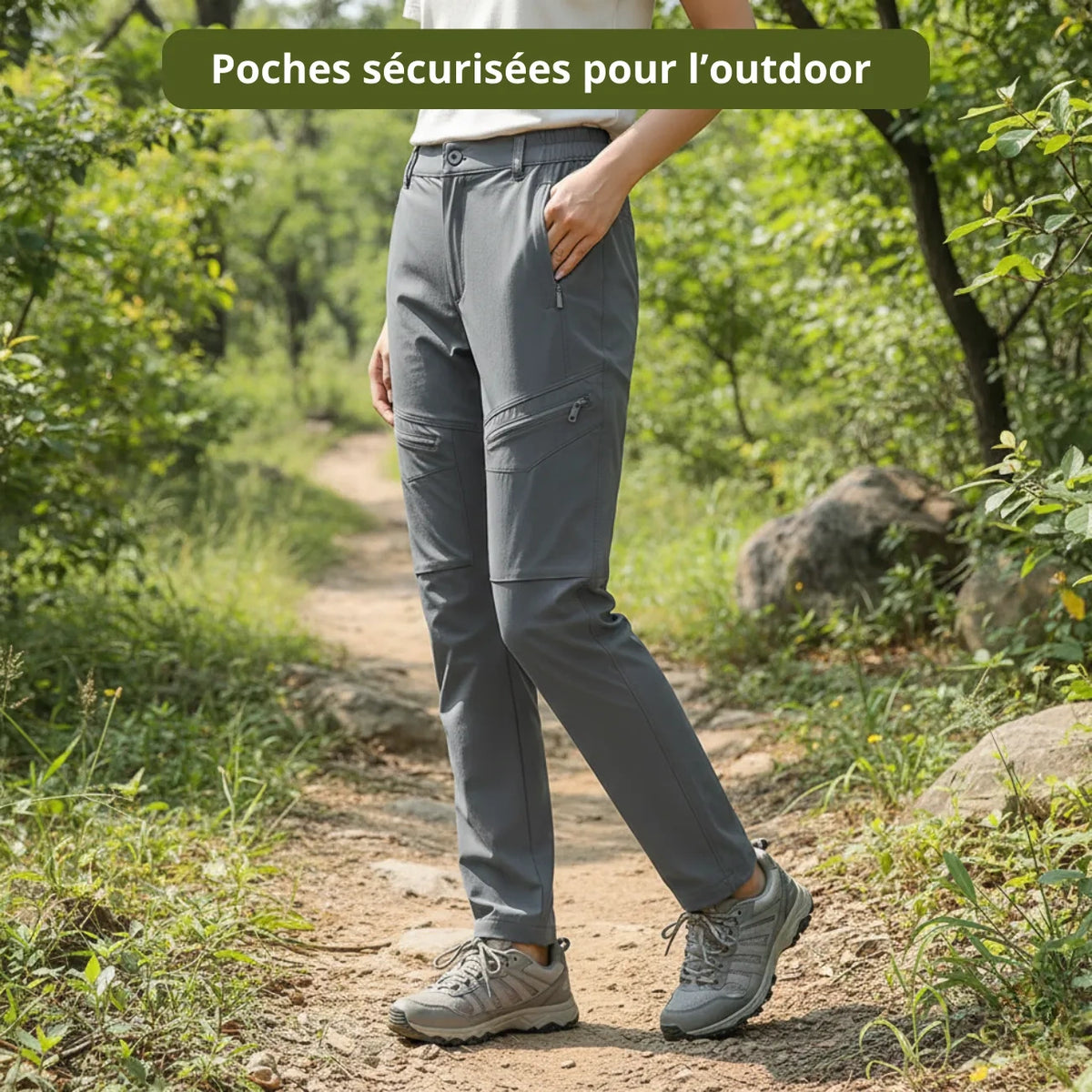 Pantalon Randonnée Gris Homme