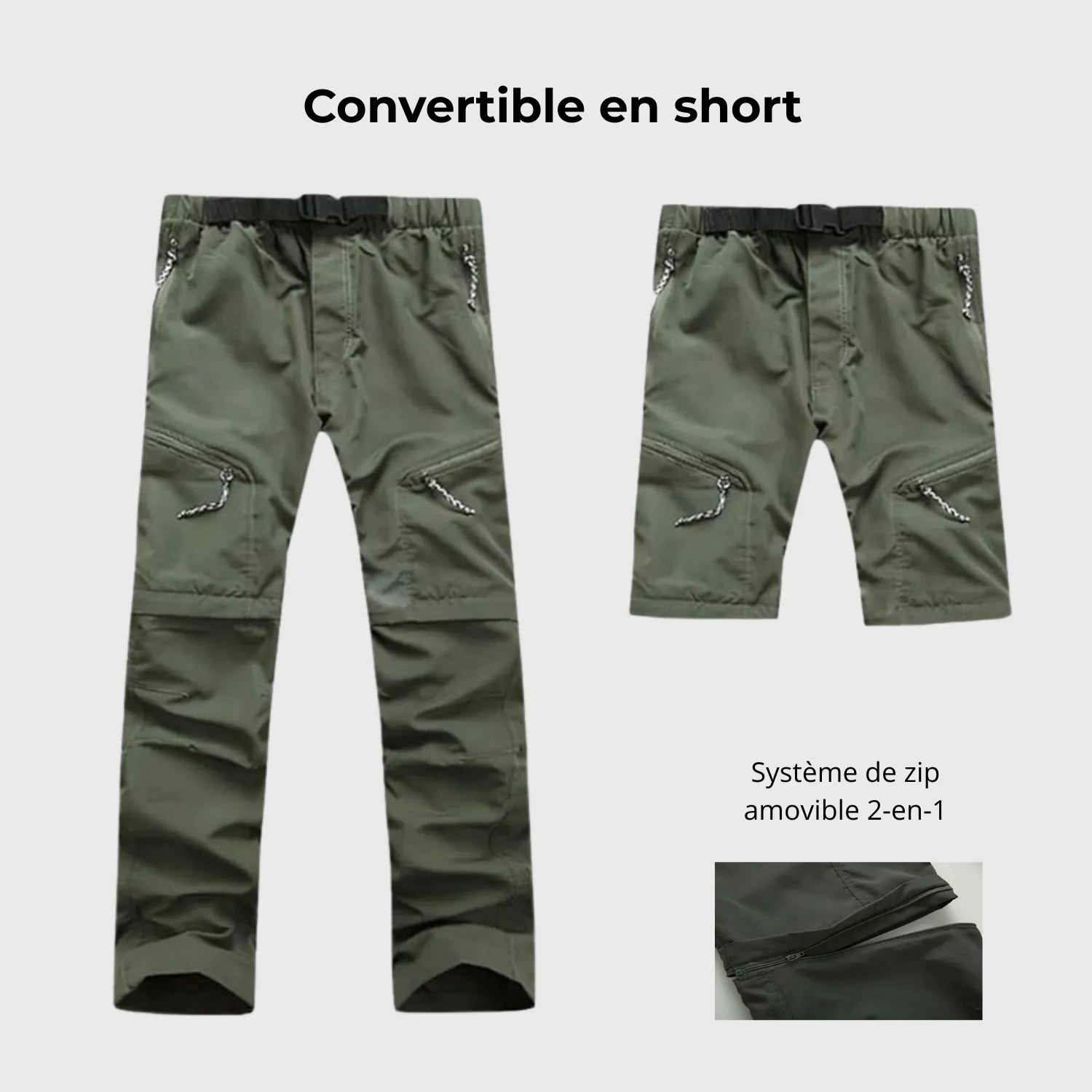 Pantalon Randonnée Vert Olive 4