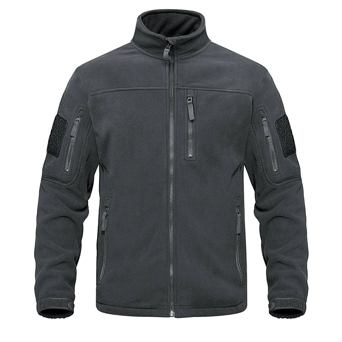 Polaire homme grande taille gris foncé — packshot face