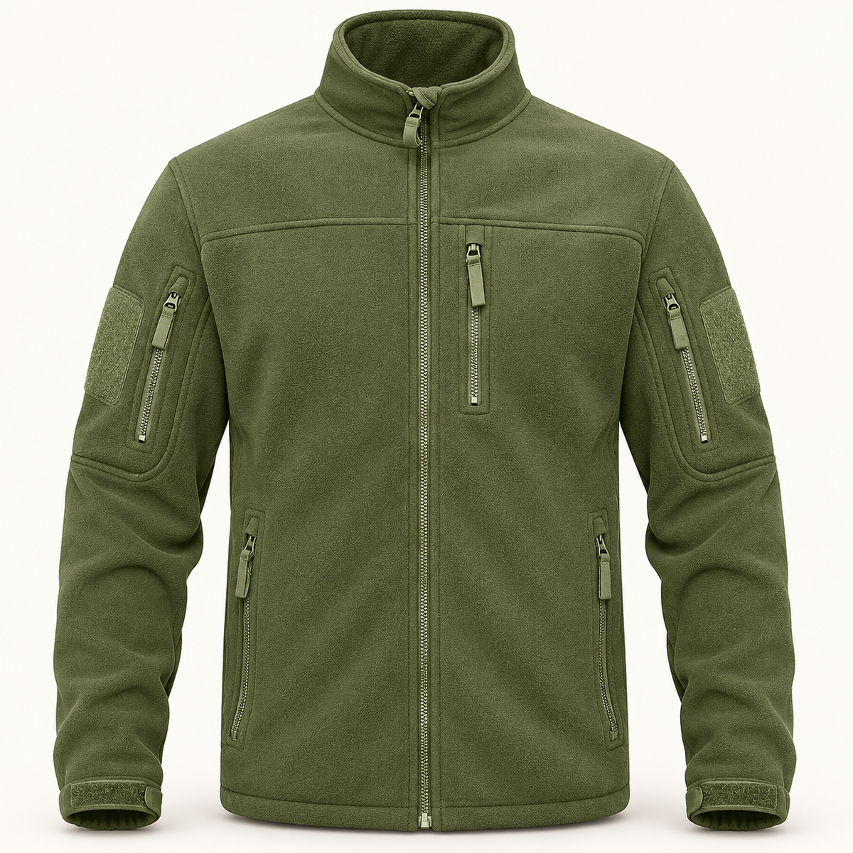 Polaire homme grande taille verte — packshot face