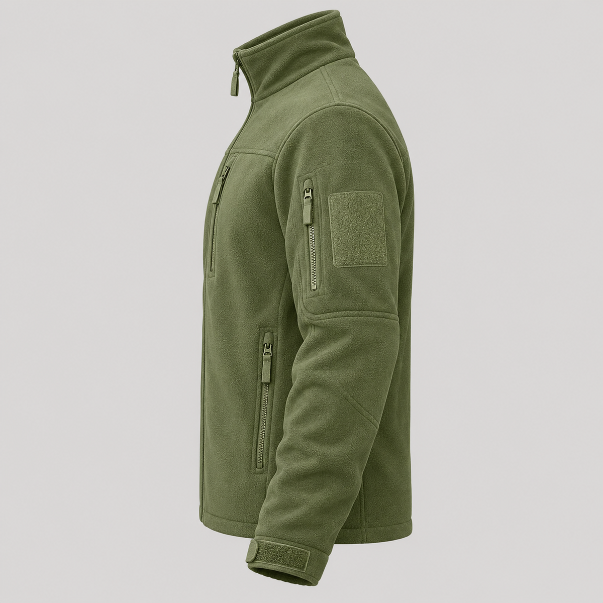 Polaire homme grande taille verte — profil
