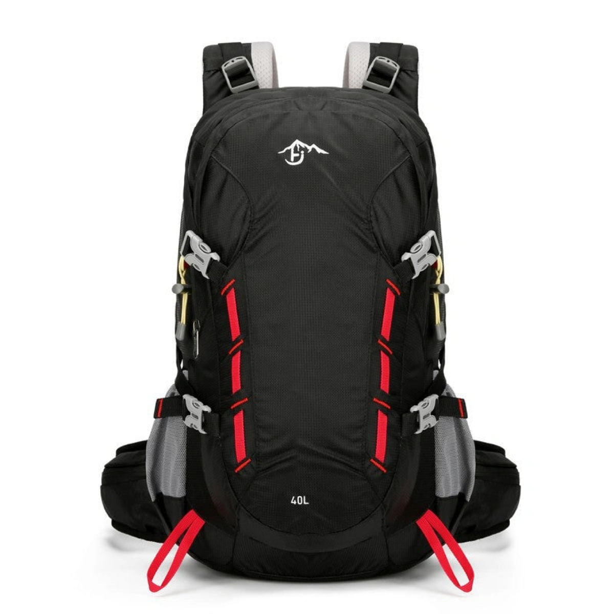 Sac à dos 40L ultra léger femme noir – vue de face