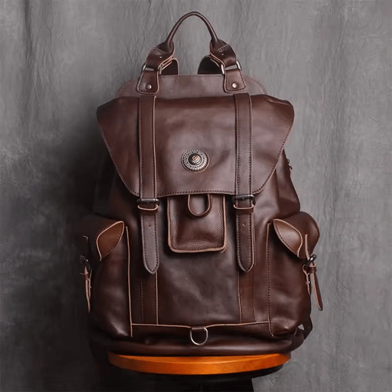 Sac À Dos Cuir Randonnée marron foncé