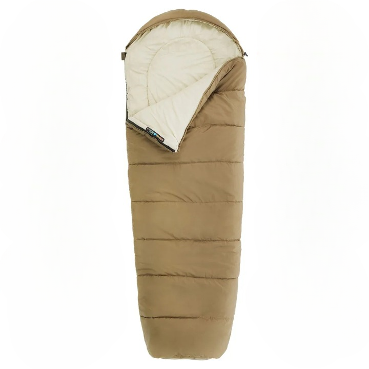 Sac de Couchage Grand Froid Pliable en Coton avec Capuche Ajustable
