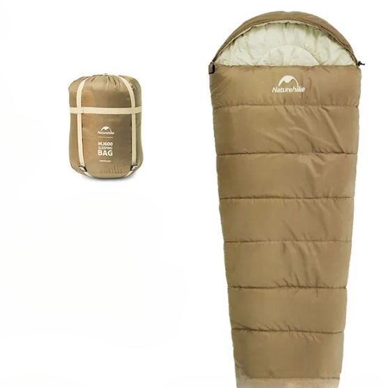 Sac de Couchage Grand Froid Pliable en Coton avec Capuche Ajustable