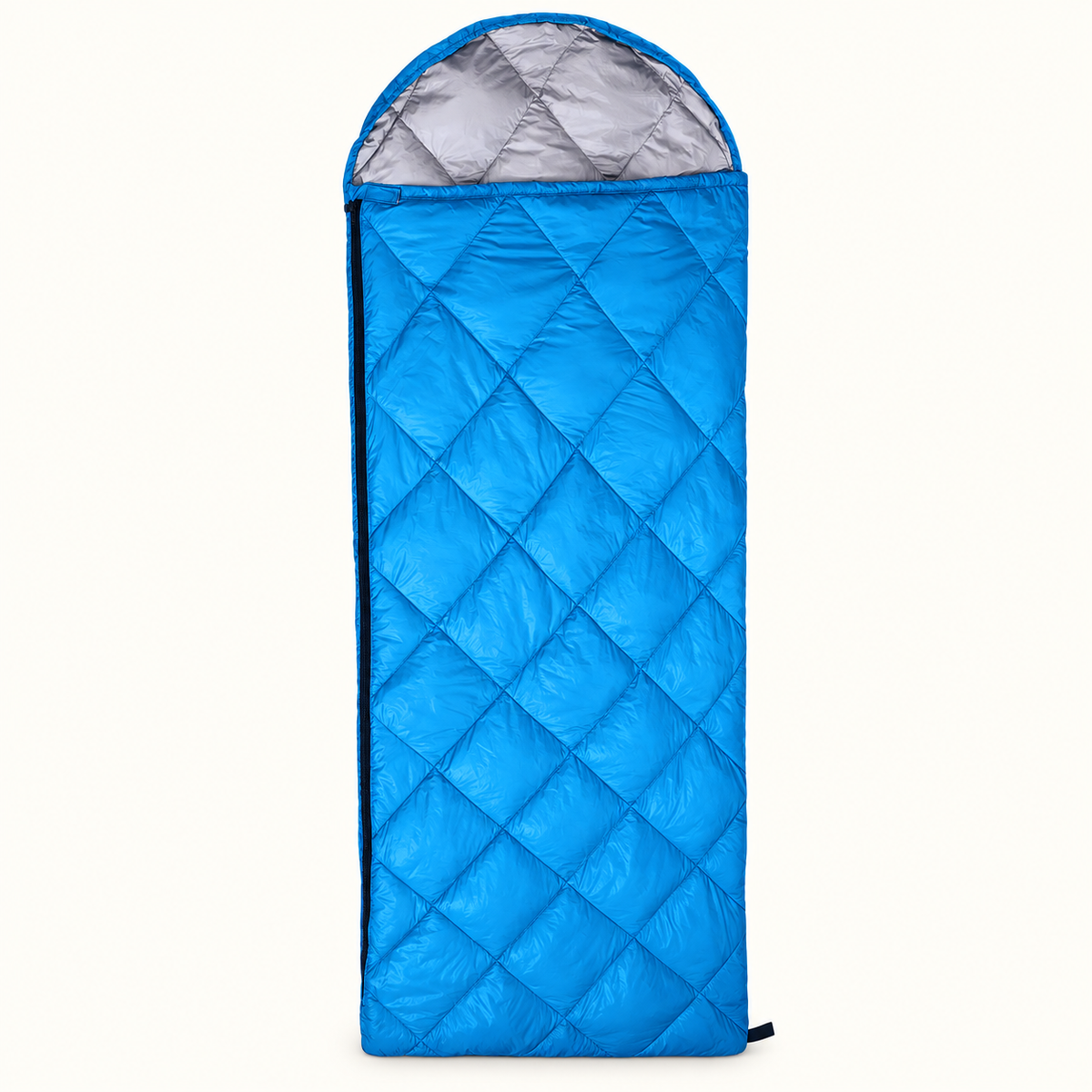 Sac de couchage 8°C bleu clair — packshot fermé