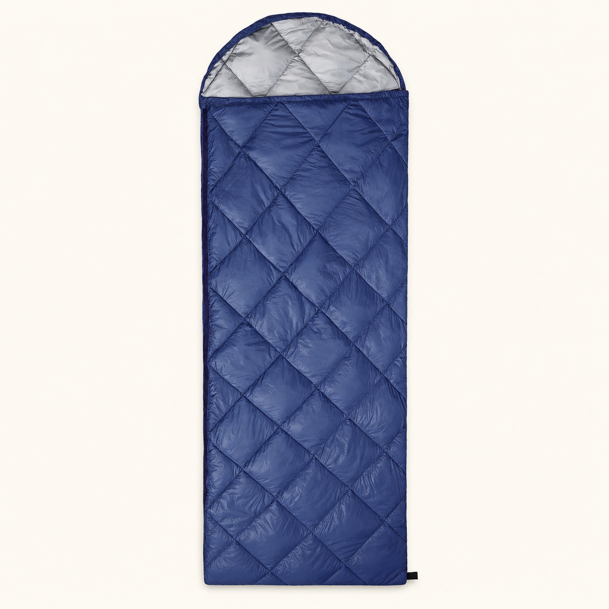 Sac de couchage 8°C bleu foncé — packshot fermé