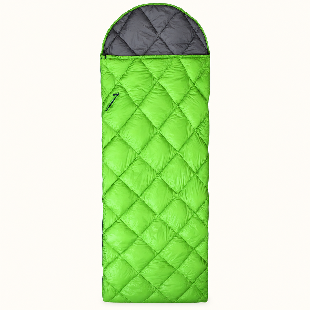 Sac de couchage 8°C vert — packshot fermé