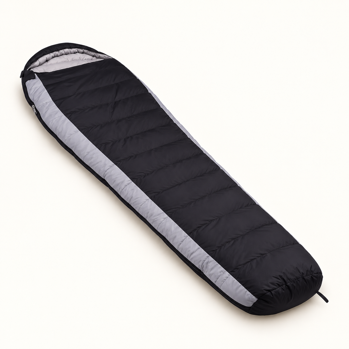 Sac de couchage femme -10°C noir — vue de profil