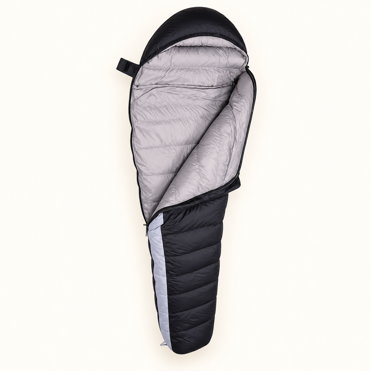 Sac de couchage femme -10°C noir — ouverture zippée