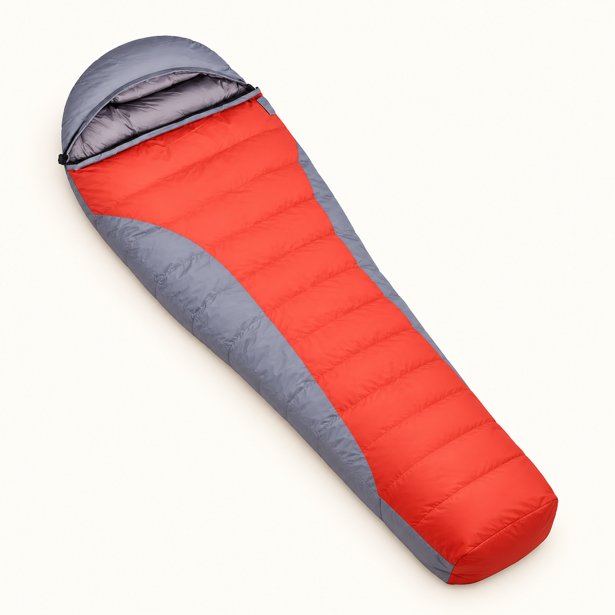 Sac de couchage femme -10°C orange — vue de profil