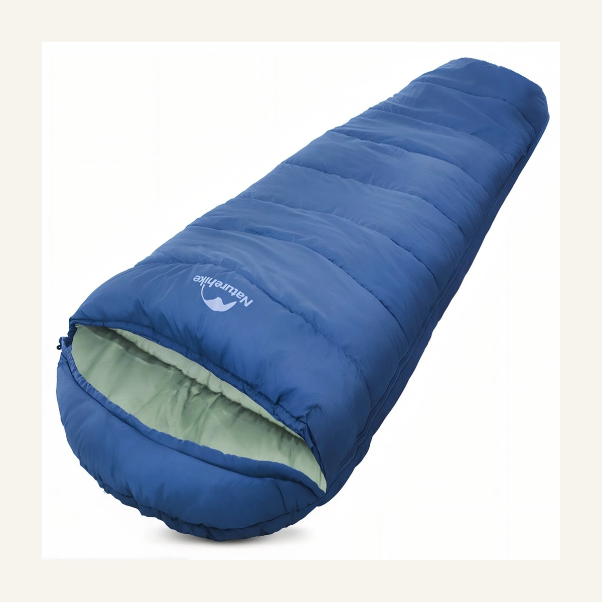 Sac de couchage -12°C bleu en vue complète