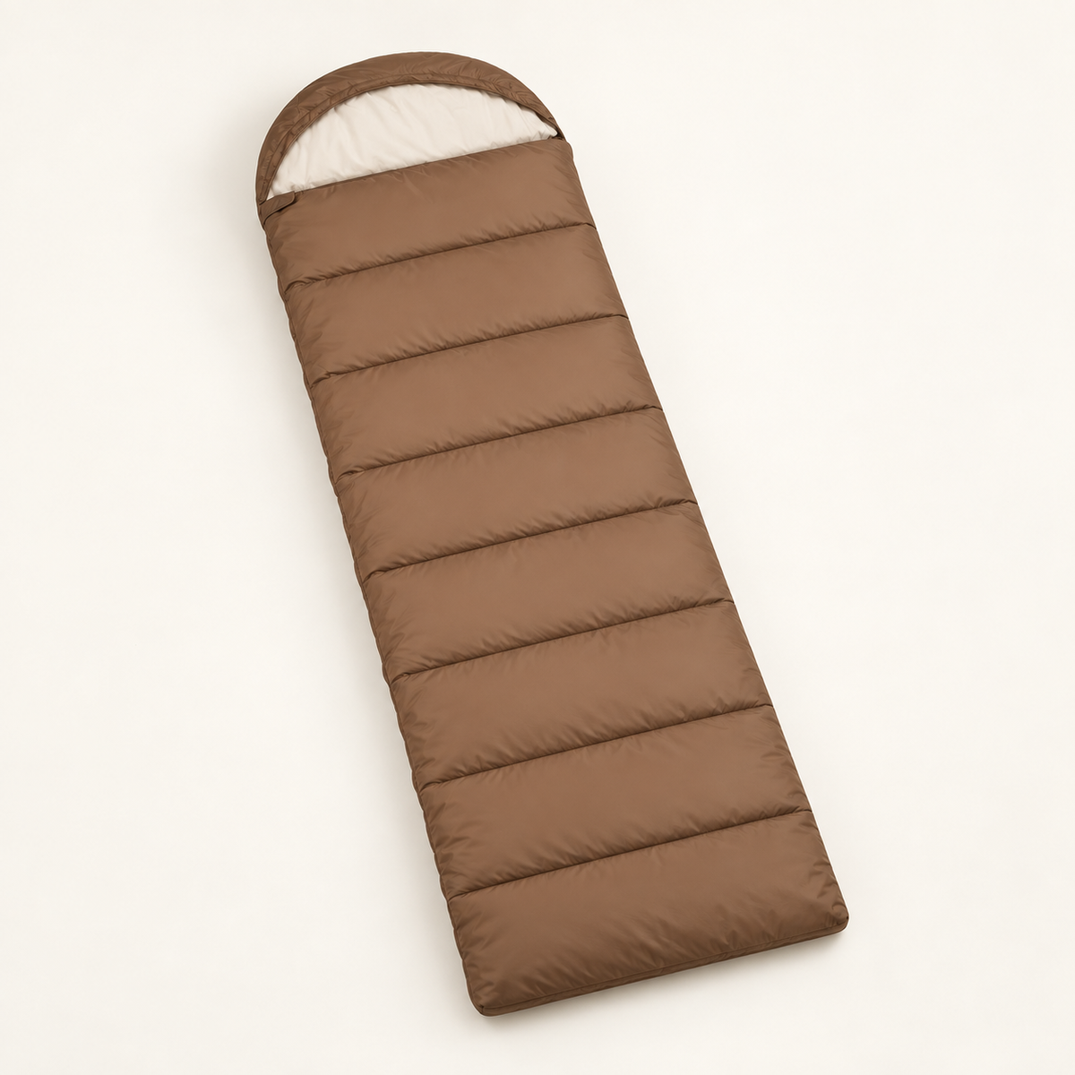 Sac de couchage -8°C fermé – 04 trois quarts marron