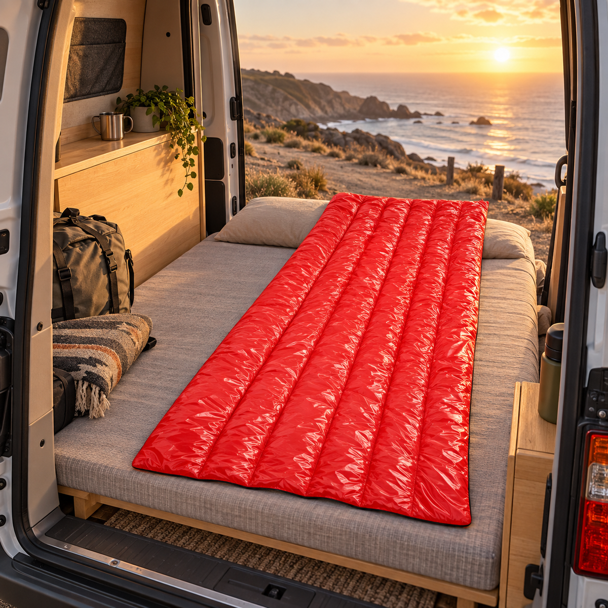 Sac de couchage rectangulaire 0 °C fermé – 05 situation rouge van cote