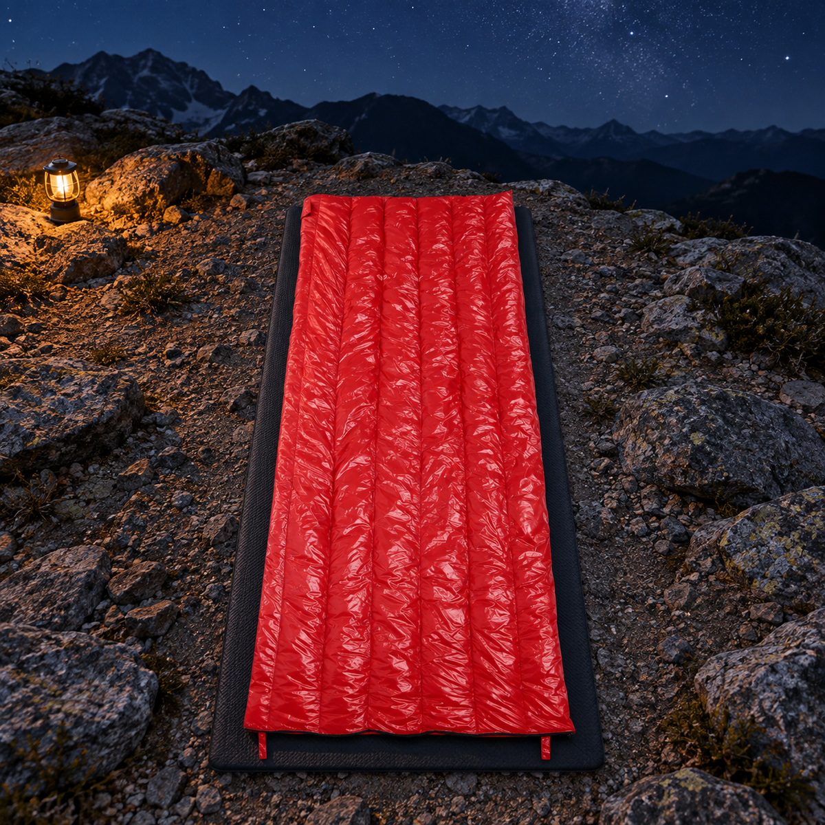 Sac de couchage rectangulaire 0 °C fermé – 07 situation rouge bivouac nocturne