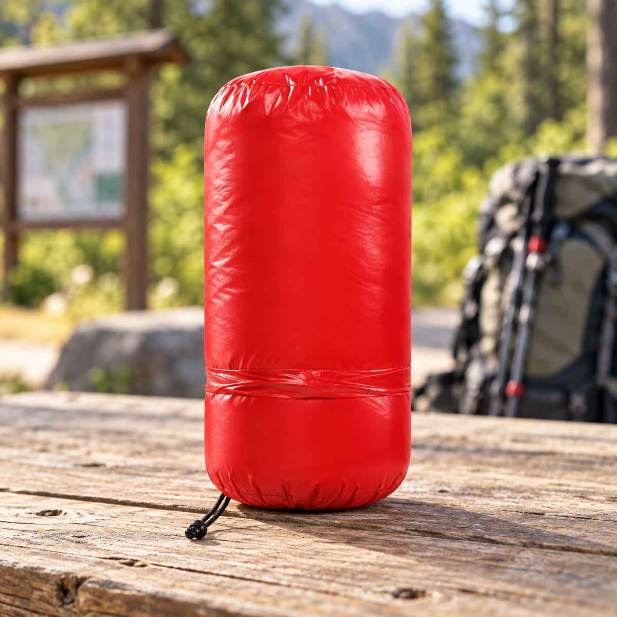 Sac de couchage rectangulaire 0 °C fermé – 09 transport housse rouge