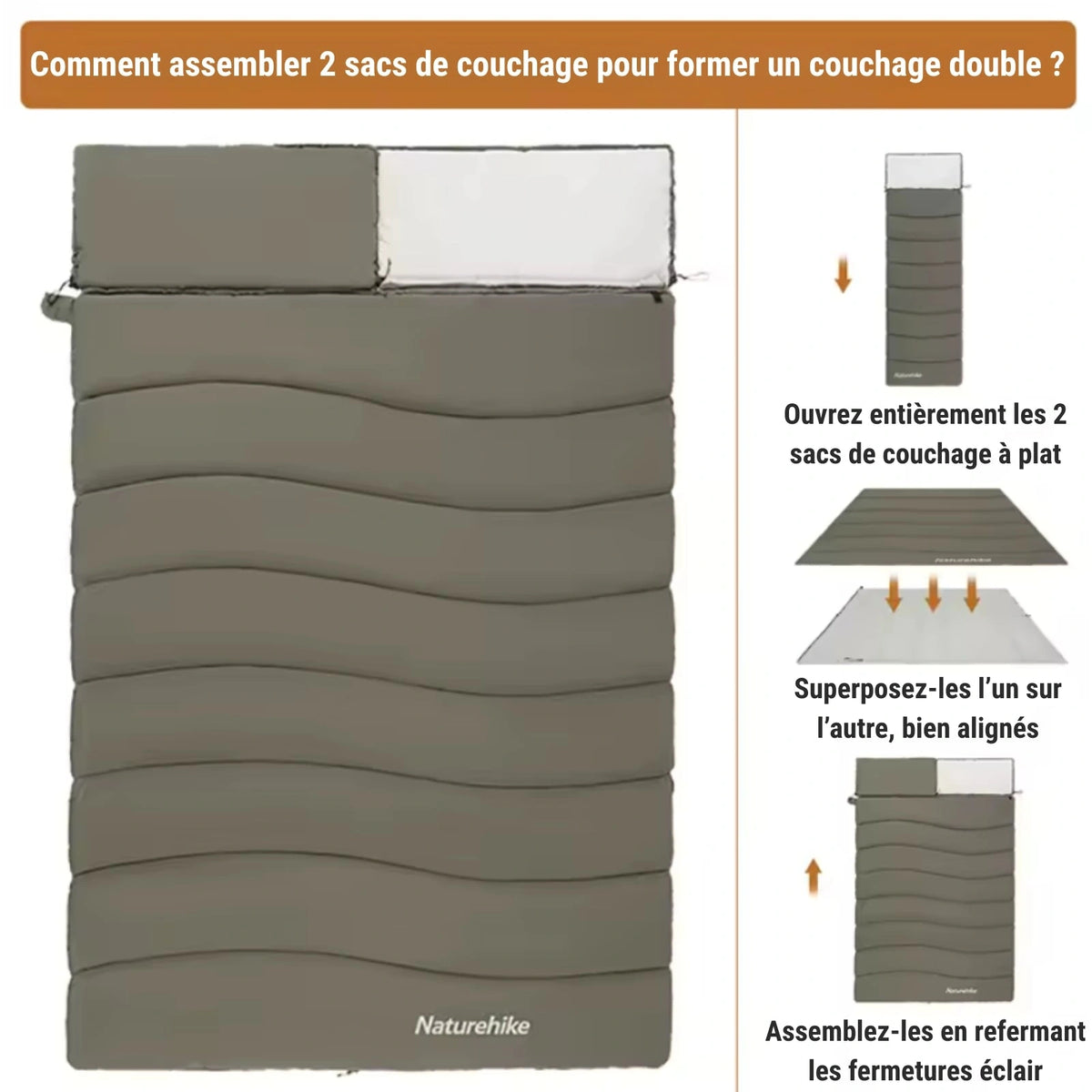 Sac De Couchage Rectangulaire 2 Personnes 6