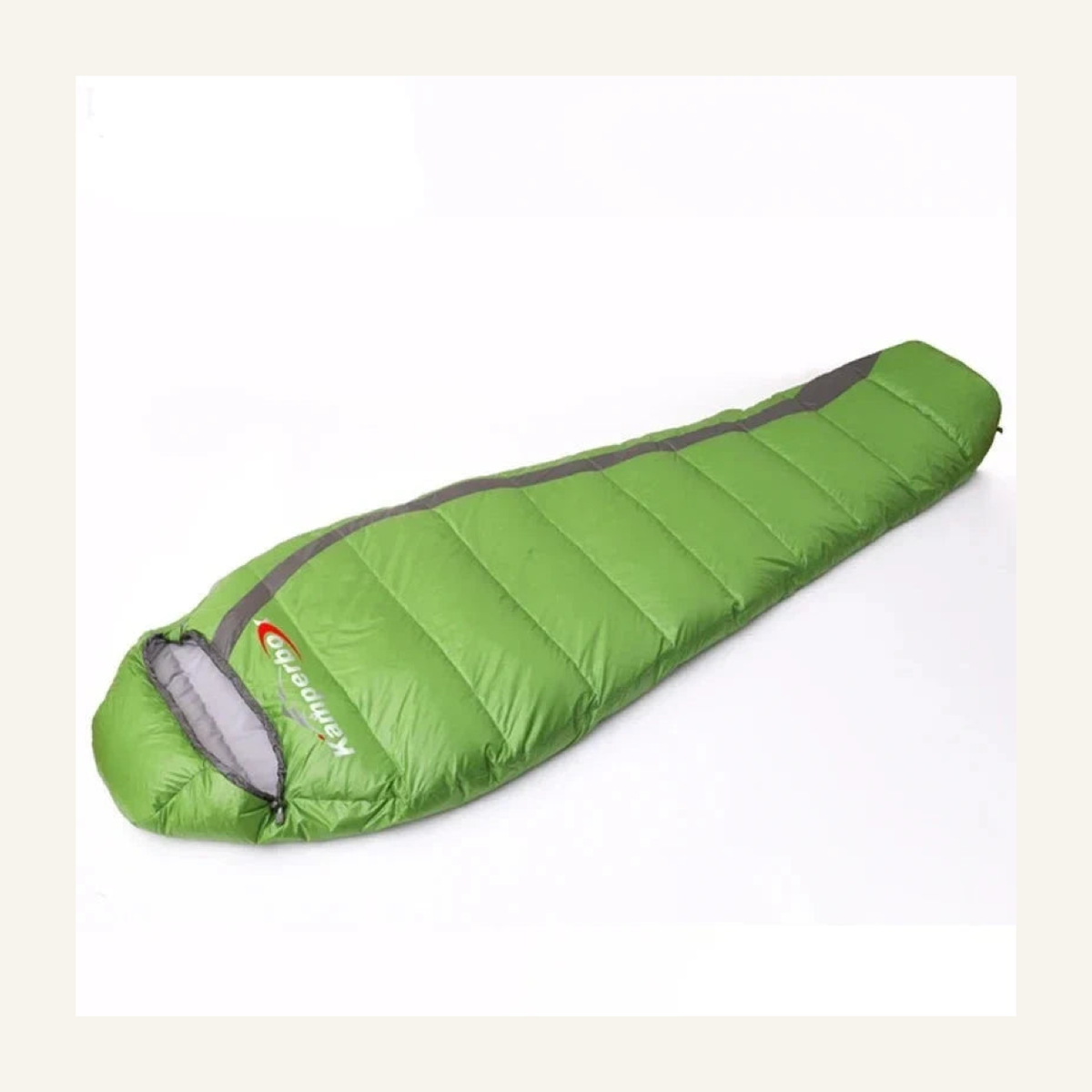 Sac de couchage sarcophage duvet vert