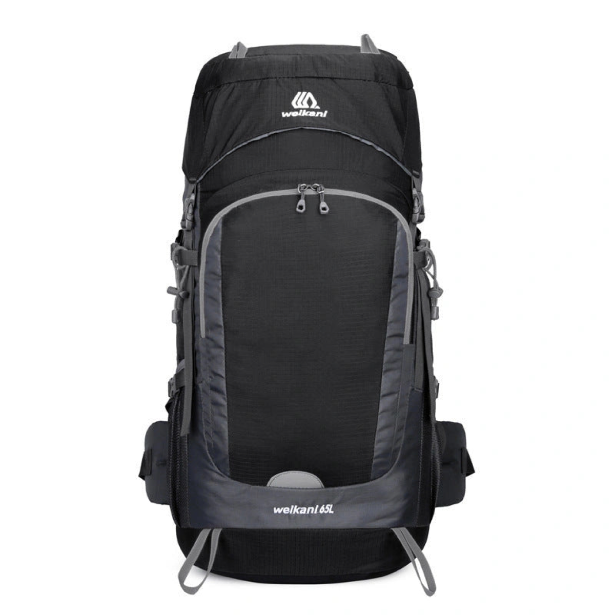 Sac randonnée 65L noir – vue de face