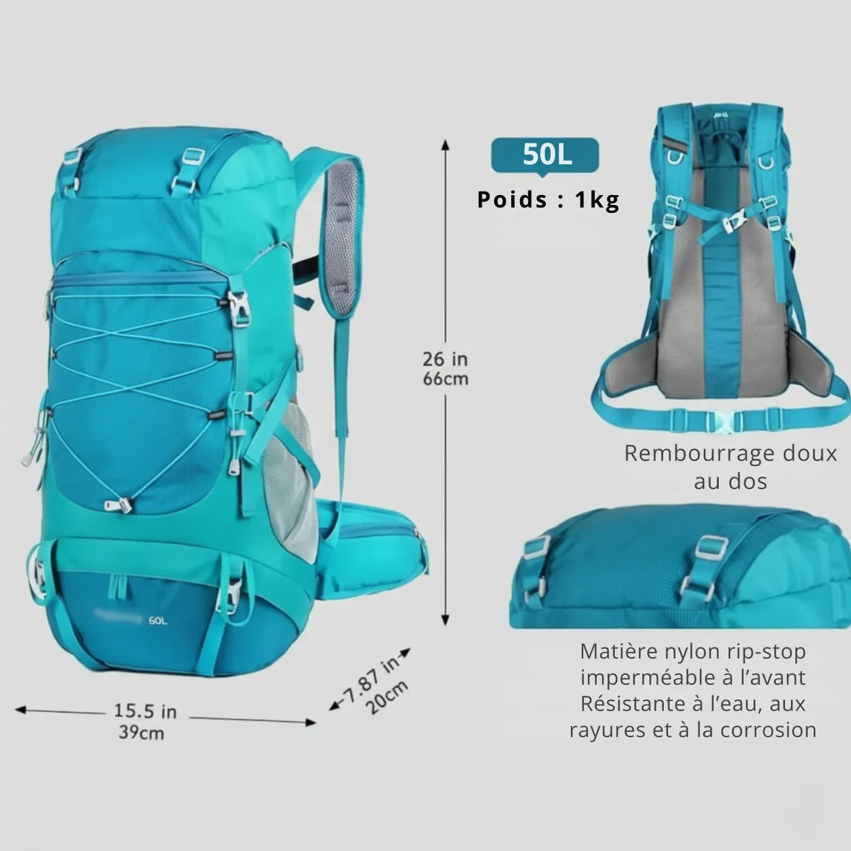 Sac Randonnée Homme 50L 8