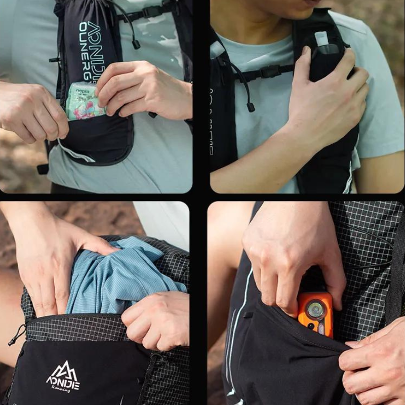sac à dos randonnée hommes 30l noir avec plusieurs compartiments