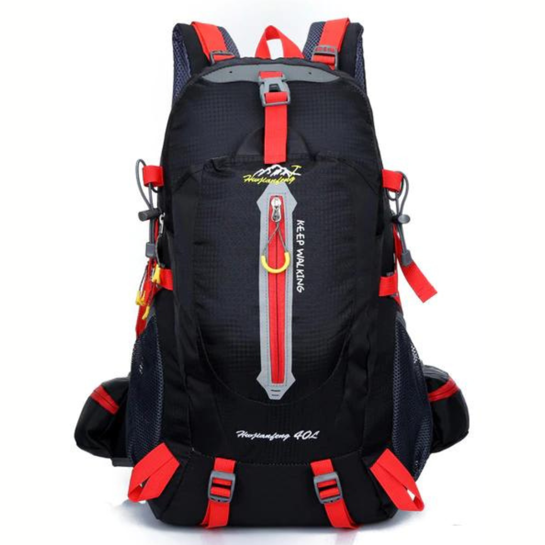 Sac à Dos Randonnée Ultra-Confort 40L rouge et noir