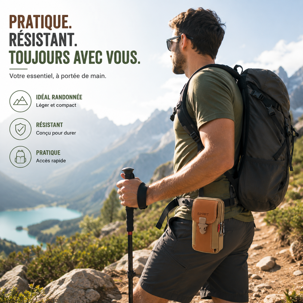 Sacoche Randonnée en Toile