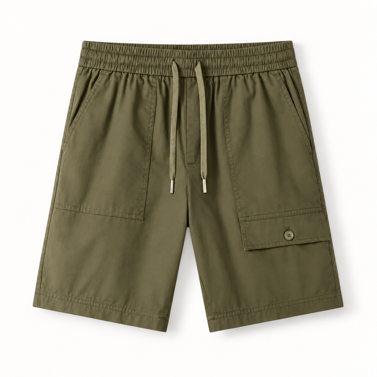 Short court randonnée homme vert – vue de face
