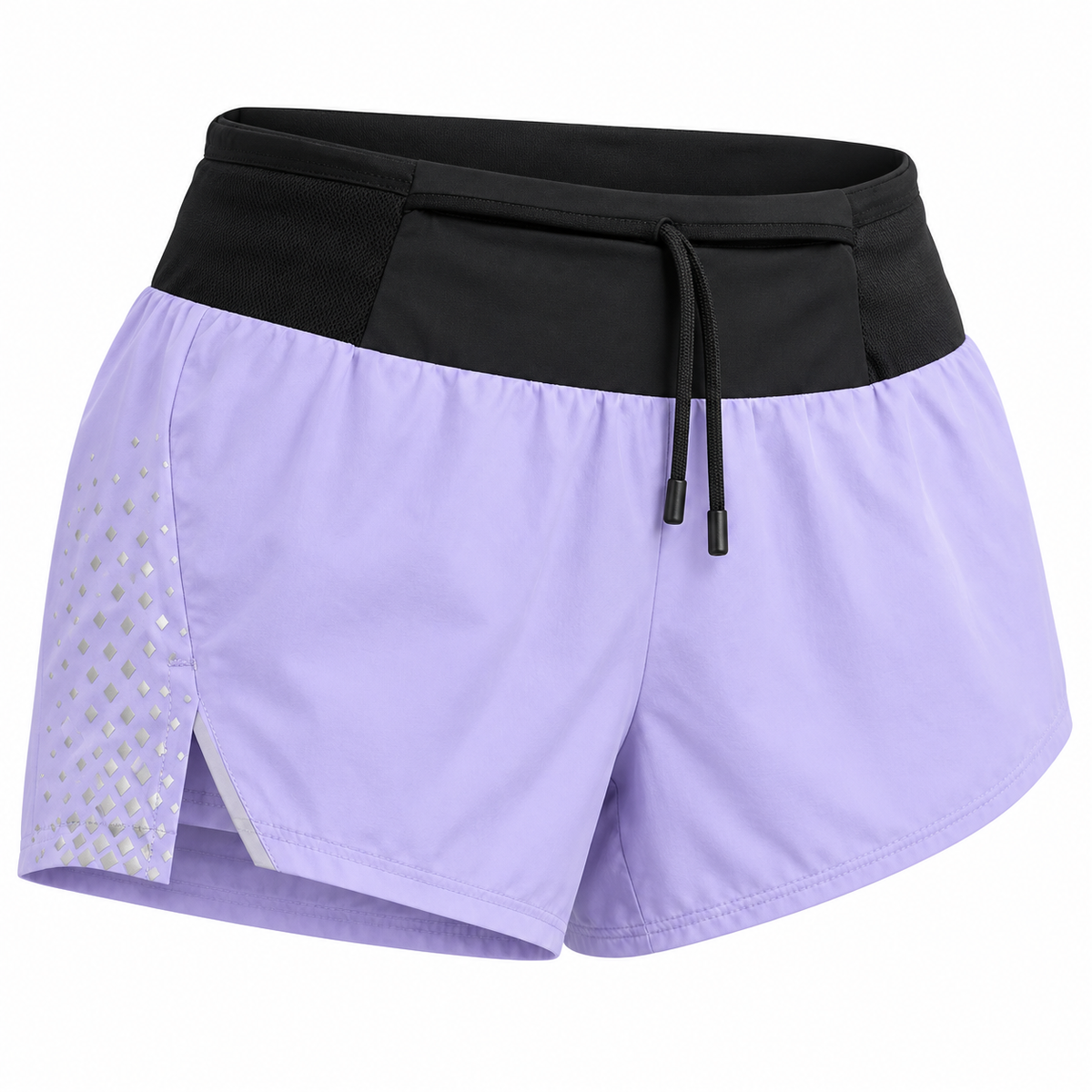 Short de randonnée homme avec poches violet – détail du tissu