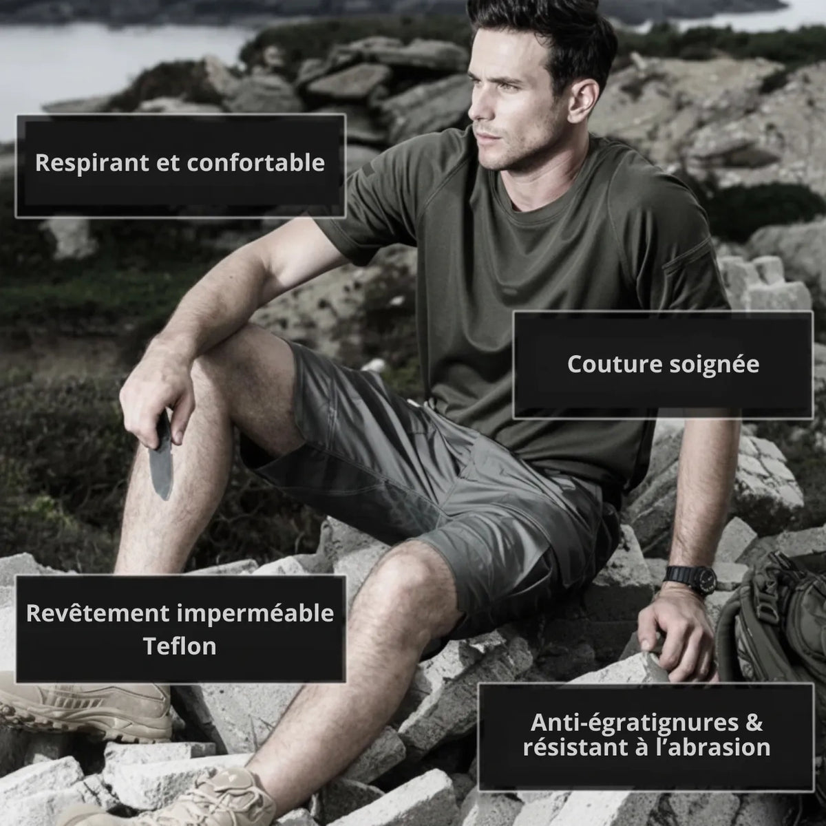 Short Elastique Randonnée Homme