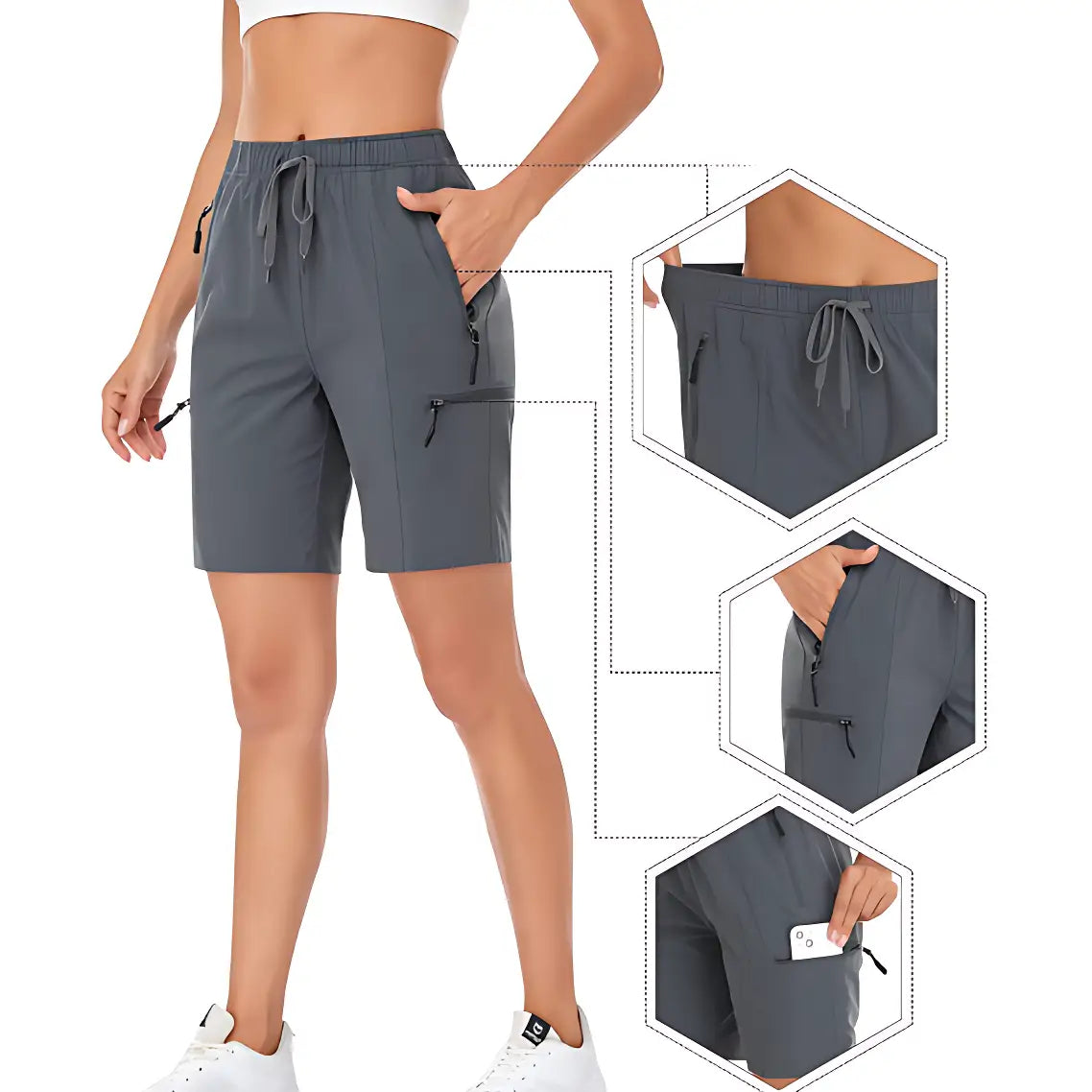 Short Femme De Randonnée Beige