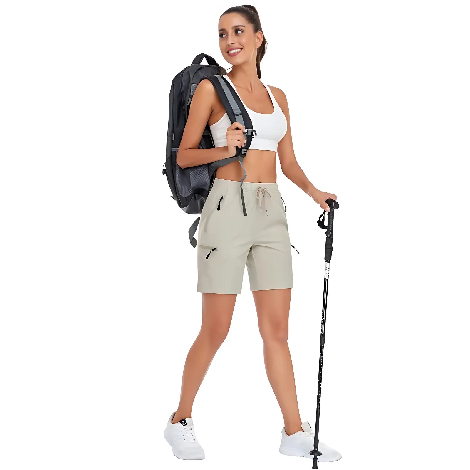 Short Femme De Randonnée Beige