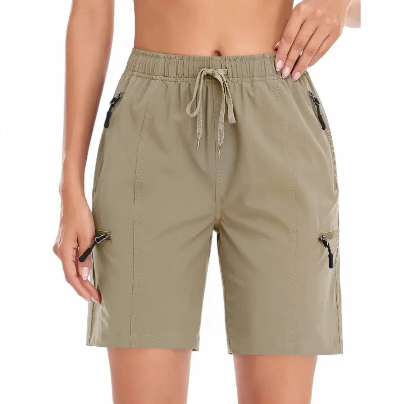 Short Randonnée Femme Kaki