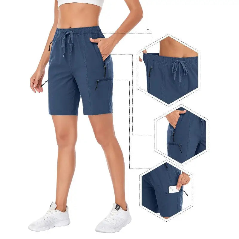 Short Randonnée Femme Kaki